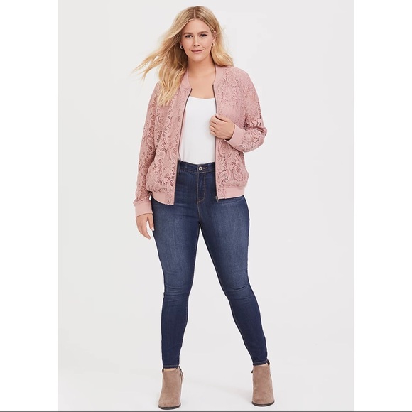 Pink Lace Bomber Jacket — NWT! - Picture 3 of 5